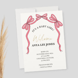 Birth announcement card for a baby Newborn Kaart