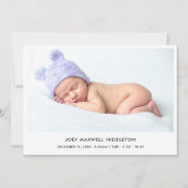 Birth Announcement Elegant Photo Collage Aankondiging (Voorkant)