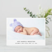 Birth Announcement Elegant Photo Collage Aankondiging (Staand voorkant)