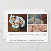 Birth Announcement | Multi Photo Collage (Achterkant)