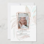 BIRTH ANNOUNCEMENT Pastel Waterverf Wispy Foliage Kaart (Voorkant)