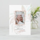 BIRTH ANNOUNCEMENT Pastel Waterverf Wispy Foliage Kaart (Staand voorkant)