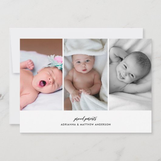 Birth Announcement Welcome Script Newborn Photo Aankondiging (Achterkant)