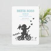 BIRTH ANNOUNCEMENTS Boy with bike Aankondiging (Staand voorkant)