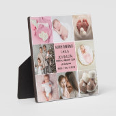  Birth Announcment Personalize 8 Photo christmas Fotoplaat (Voorkant)
