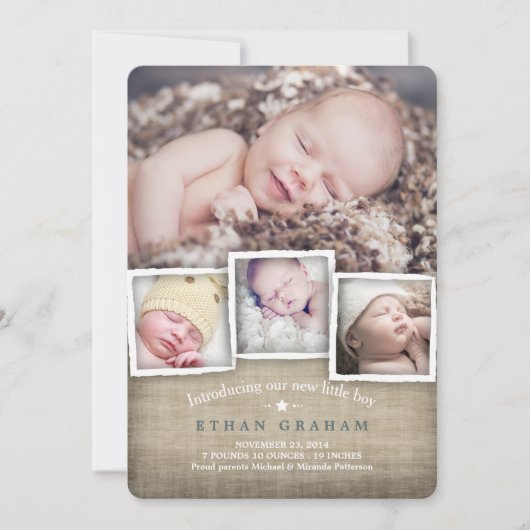 Birth Announounding, de baby van het zoete land Bu Aankondiging (Voorkant)