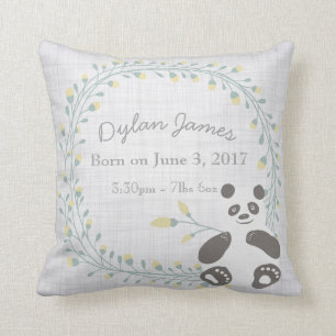 Birth Baby Pillow Panda Boy Girl Nursery Kussen