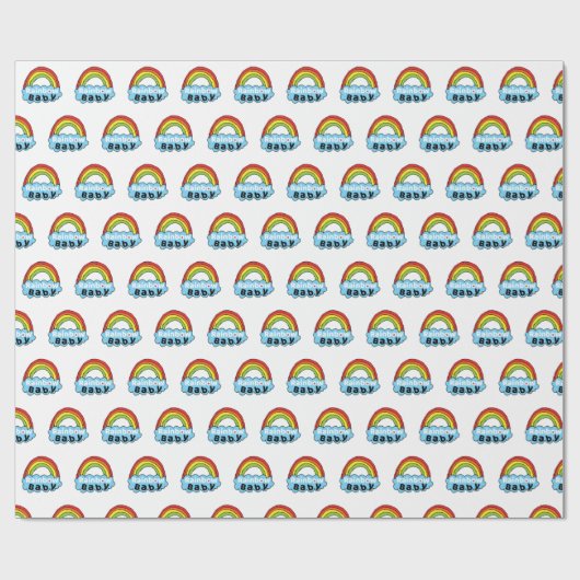 Birth Blessing Birth Mirakel van Bright Rainbow Ba Cadeaupapier (Vlak)