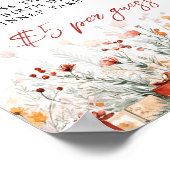 Birth Date Raffle Merry Baby Shower Game sign Poster (Hoek)