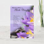 Birth Daughter paars crocus Birthday Card Kaart<br><div class="desc">Birth Daughter paars crocus Birthday Card</div>