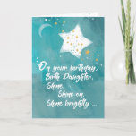 Birth Daughter Tween of Teen Birthday Night Sky Kaart<br><div class="desc">Maak van je geboortedochter het gelukkigste meisje ter wereld van vandaag door haar een kaart te sturen met een boodschap van pure aanmoediging voor haar om helder te schijnen en te schijnen. Deze kaart is de perfecte verjaardagskaart voor haar.</div>