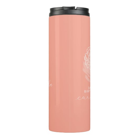 Birth day Gift Monogram Thermosbeker (Achterkant)