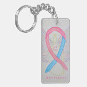 Birth Defects Angel Awareness Ribbon Sleutelhanger (Voorkant Links)