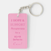 Birth Defects Angel Awareness Ribbon Sleutelhanger (achterkant)