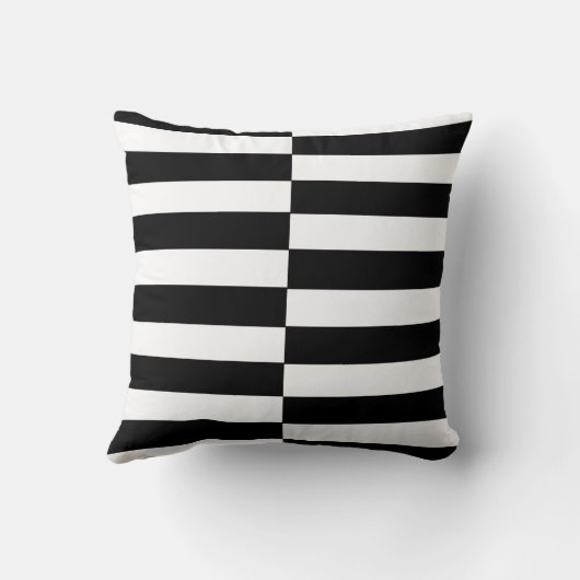 Birth Details Black White Pillow - monochrome art Kussen (Achterkant)