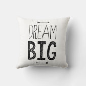 Birth Details Black White Pillow - monochrome art Kussen (Achterkant)