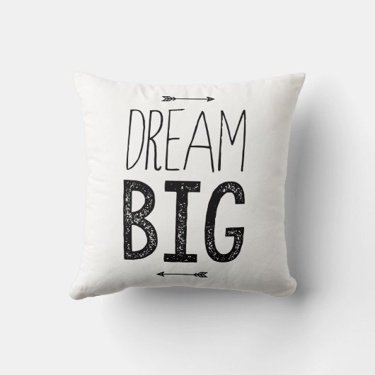 Birth Details Black White Pillow - monochrome art Kussen (Achterkant)