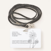 Birth Doula Midechtgenote geïllustreerde bloemen Badge (Achterkant met draagriem)