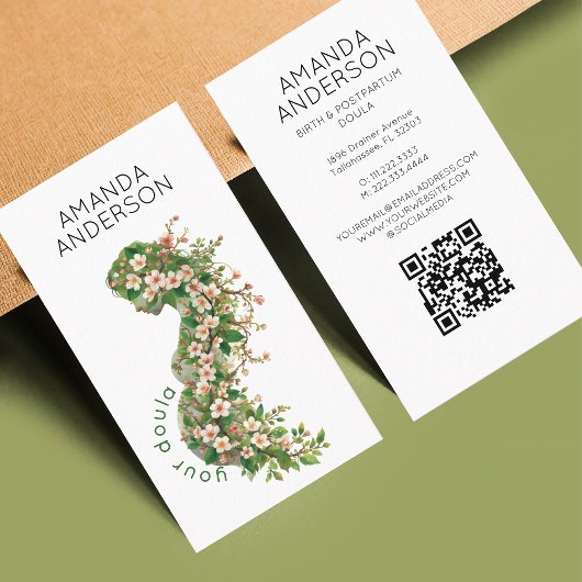 Birth Doula Midwife Pregnancy Birth Coach Qr Code Visitekaartje