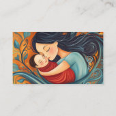 Birth Doula Mother Baby Art Natural Birthing  Visitekaartje (Achterkant)