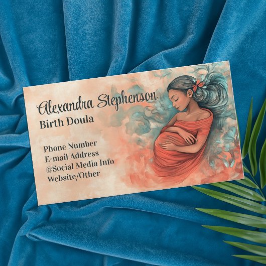 Birth Doula Mother Baby Art Natural Birthing Visitekaartje