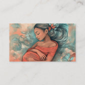 Birth Doula Mother Baby Art Natural Birthing Visitekaartje (Achterkant)