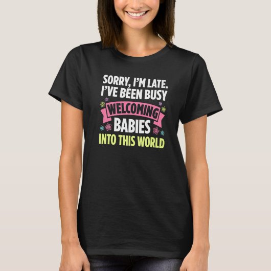 Birth Doula Proud Birth Worker Pregnancy Couch Mid T-shirt (Voorkant)