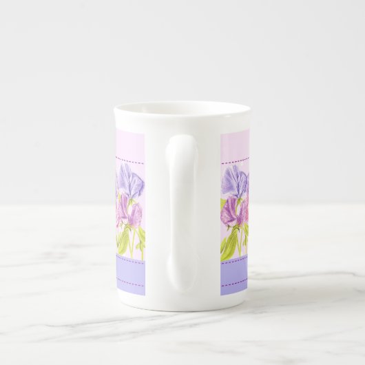 Birth Flower and Gem April Bone China Mok (Achterkant)