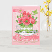 Birth Flower and Gem August Word Game Kaart (Gele Bloem)