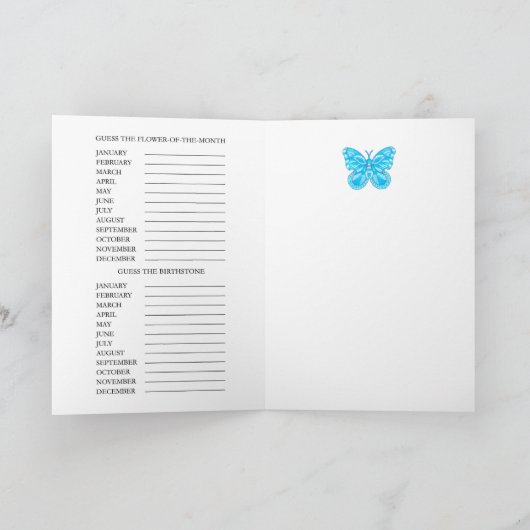 Birth Flower and Gem December Word Game Kaart (Binnen)