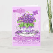 Birth Flower and Gem February Word Game Kaart (Voorkant)