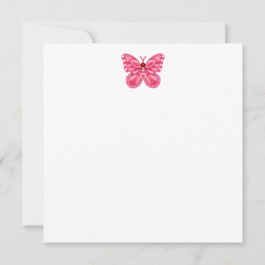 Birth Flower and Gem January Birdcage Kaart (Achterkant)