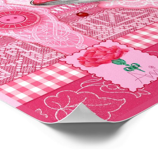 Birth Flower and Gem January Teacup Poster (Hoek)