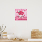 Birth Flower and Gem January Teacup Poster (Keuken)