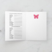 Birth Flower and Gem January Word Game Kaart (Binnen)