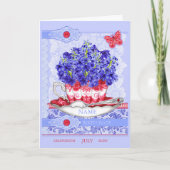 Birth Flower and Gem Juli Word Game Kaart (Voorkant)