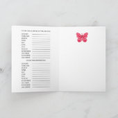 Birth Flower and Gem Juli Word Game Kaart (Binnen)