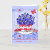 Birth Flower and Gem Juli Word Game Kaart (Gele Bloem)