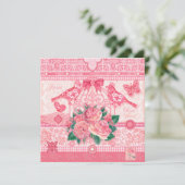 Birth Flower and Gem June Birdcage Kaart (Staand voorkant)