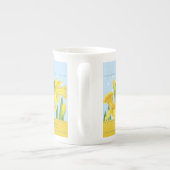 Birth Flower and Gem March Bone China Mok (Achterkant)