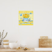 Birth Flower and Gem March Teacup Poster (Keuken)
