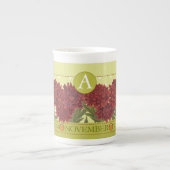 Birth Flower and Gem November Bone China Mok (Voorkant)