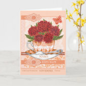 Birth Flower and Gem November Word Game Kaart (Gele Bloem)