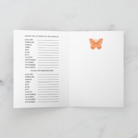 Birth Flower and Gem Oktober Word Game Kaart (Binnen)