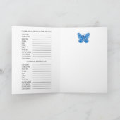 Birth Flower and Gem September Word Game Kaart (Binnen)