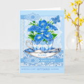 Birth Flower and Gem September Word Game Kaart (Gele Bloem)