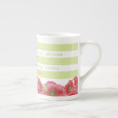 Birth Flower and Gem Stripe Mok August Bone China (Rechts)