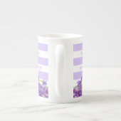 Birth Flower and Gem Stripe Mok February BoneChina (Achterkant)