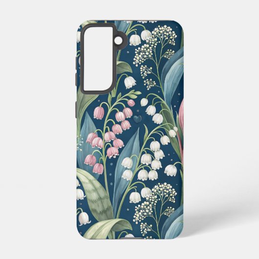 Birth Flower Botanical Design Samsung Galaxy Hoesje (Achterkant)