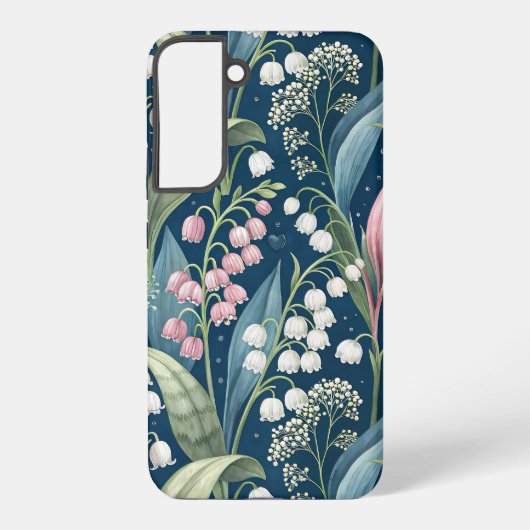 Birth Flower Botanical Design Samsung Galaxy Hoesje (Achterkant)
